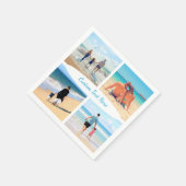 Aangepast uw fotocollage servetten met tekst (Hoek)