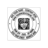Aangepast uw fotonaam Info Adres Rubber Stempel (Afrduk)