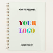Aangepast uw Logo Business Name Text Info Planner (Voorkant)