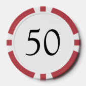 Aangepast uw nummer en kleuren poker chips (Voorkant)