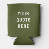 Aangepast Uw Offerte Hier Gepersonaliseerde Olijfg Blikjeskoeler (Voorkant)