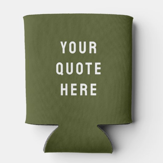 Aangepast Uw Offerte Hier Gepersonaliseerde Olijfg Blikjeskoeler (Achterkant)