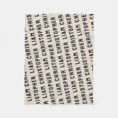 Aangepast uw pasgeboren gepersonaliseerde naam Bab Fleece Deken (Voorkant)