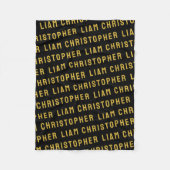 Aangepast uw pasgeboren gepersonaliseerde zoon bab fleece deken (Voorkant)