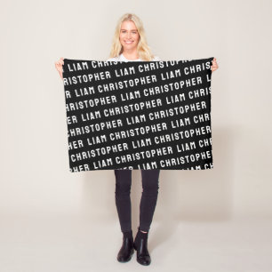 Aangepast uw pasgeboren gepersonaliseerde zoon bab fleece deken