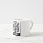 Aangepast uw QR Code Espresso Cup Gepersonaliseerd Kop (Voorkant rechts)