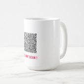 Aangepast Uw QR Code Scan Info Funny Coffee Mok (Voorkant rechts)