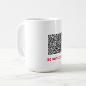 Aangepast Uw QR Code Scan Info Funny Coffee Mok (Voorkant links)