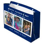 Aangepast vaderdag fotocollage groot cadeauzakje (Achterkant Gekanteld)