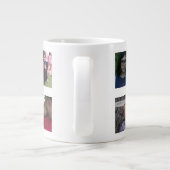 Aangepast Vaderdag fotocollage voor papa Extra Grote Beker (Achterkant)