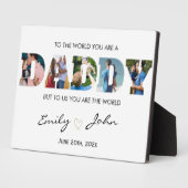 Aangepast Vaderdag fotocollage voor papa Fotoplaat (Zijkant)