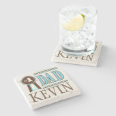 Aangepast Vaderdag pap marmer Stone Onderzetter (Zijkant)