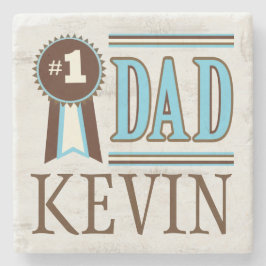 Aangepast Vaderdag pap marmer Stone Onderzetter