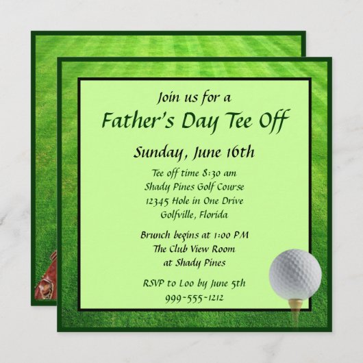 Aangepast Vaderdag uit en Brunch nodigt uit Kaart (Voorkant / Achterkant)