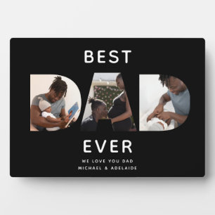 Aangepast vaders Dag Foto Collage Beste pap script Fotoplaat