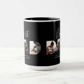 Aangepast vaders Dag Foto Collage Beste pap script Mok (Midden)