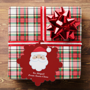 Aangepast van Sinterklaas Schattige rood kerstcade Ornament Kaart