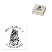 Aangepast vanuit de bibliotheek van, Fox Book Rubberstempel (Gestempeld)