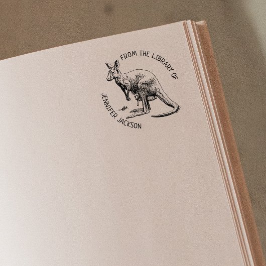 Aangepast vanuit de bibliotheek van het Kangaroo-b Rubberstempel