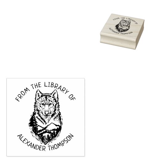 Aangepast vanuit de bibliotheek van het Wolf Book Rubberstempel (Gestempeld)