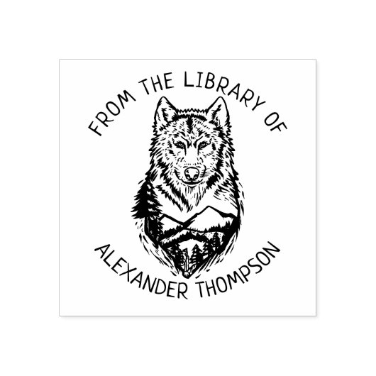 Aangepast vanuit de bibliotheek van het Wolf Book Rubberstempel (Afrduk)