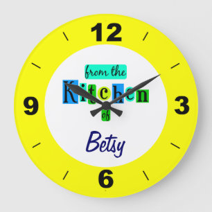 Aangepast Vanuit de Keuken Van Blauw Groen Geel Kl Grote Klok