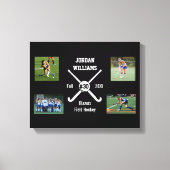 Aangepast veld Hockey Foto Collage Naam Team numme Canvas Afdruk (Voorkant)