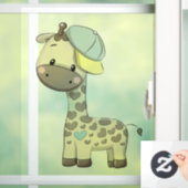 Aangepast venster Baby Boy Giraffe Cling Raamsticker (Huis)