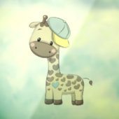 Aangepast venster Baby Boy Giraffe Cling Raamsticker (Vel 3)