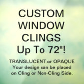 Aangepast venster PARTIEEL TRANSPARANT 4 x 4 inch Raamsticker (Vel 3)