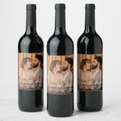 Aangepast Verloving Foto Opslaan datum Wijn Etiket (Flessen)