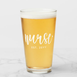 Aangepast verpleegster Est Typografie Nurse RN afs Glas