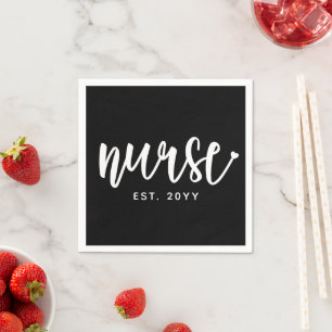 Aangepast verpleegster Est Typografie Nurse RN afs Servet