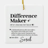 Aangepast verschil maker, mentor waarderingsgesche keramisch ornament (Voorkant)