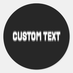 Aangepast vervormd glitch-teksteffect ronde sticker