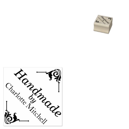 Aangepast verwerkt met persoonlijke naam rubberstempel (Gestempeld)