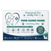 Aangepast veterinair tuinschild met QR-code voor d