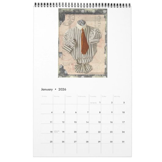 Aangepast Victoriaans herenkalender voor 2013 Kalender (Jan 2026)
