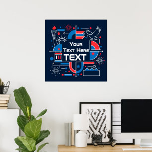 Aangepast: vier America's 250ste verjaardag Poster