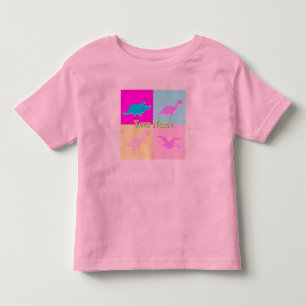 Aangepast vier Happy Cartoon-dinosaurussen T-Shirt
