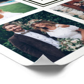 Aangepast vierkant collage 8 Weddenfoto Monogram Poster (Hoek)