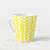 Aangepast vierkant puntpatroon latte mok (Linkerhoek)