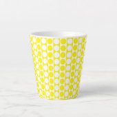 Aangepast vierkant puntpatroon latte mok (Voorkant)