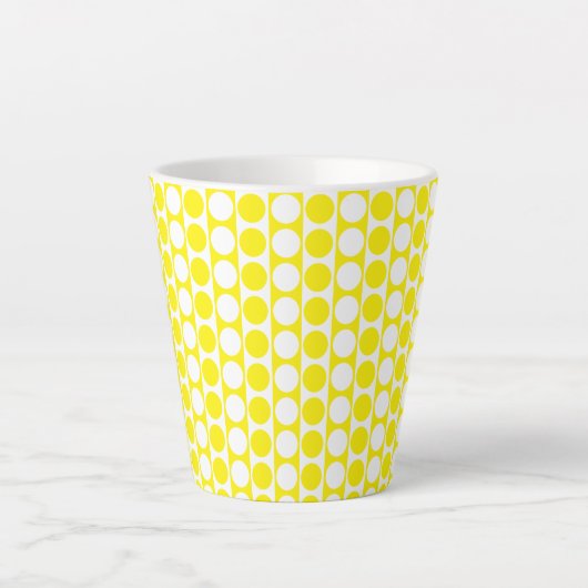 Aangepast vierkant puntpatroon latte mok (Voorkant)