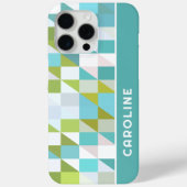 Aangepast vierkant Retro driehoeken veelhoekspatro Case-Mate iPhone Case (Achterkant)