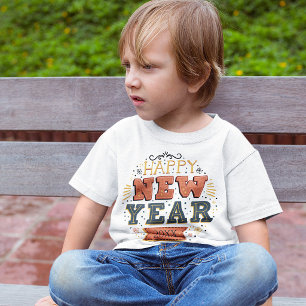 Aangepast Vintage Gelukkig Oud en Nieuw ontwerp Un Kinder Shirts
