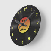 Aangepast vinylrecord fake ronde klok (Hoek)