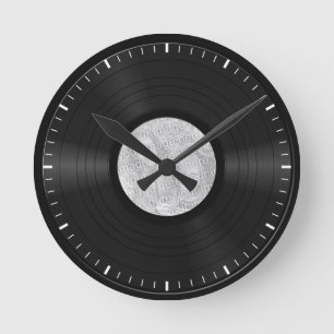 Aangepast vinylrecord fake ronde klok