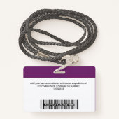 Aangepast violet Logo naam foto Lanyard Badge (Achterkant met draagriem)