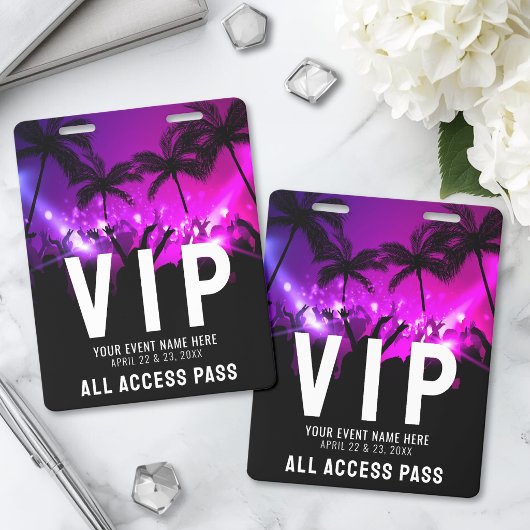Aangepast VIP All Access-evenement Badge